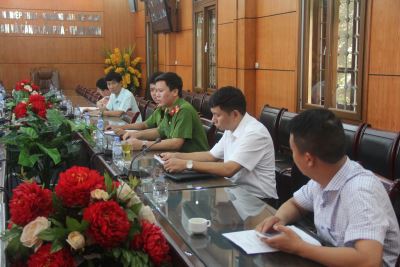 Làm việc với Đoàn kiểm tra phòng Cảnh sát PCCC&CNCH - Công an tỉnh Quảng Ninh