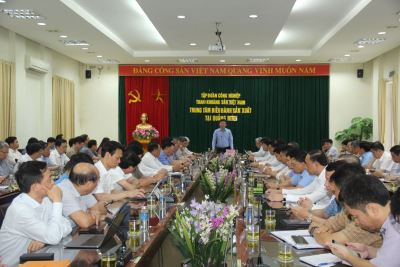 Bí thư Đảng uỷ, Chủ tịch HĐTV Tập đoàn Ngô Hoàng Ngân làm việc với các đơn vị tại Quảng Ninh