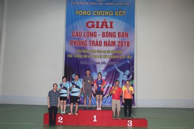 Giải cầu lông - bóng bàn phong trào TKV năm 2018 thành công tốt đẹp