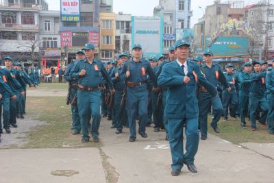 Công ty Kho vận và cảng Cẩm Phả tham gia lễ ra quân huấn luyện tự vệ năm 2018