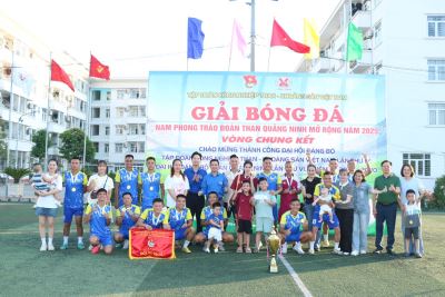 Giải bóng đá nam phong trào Đoàn Than Quảng Ninh mở rộng năm 2025 thành công tốt đẹp
