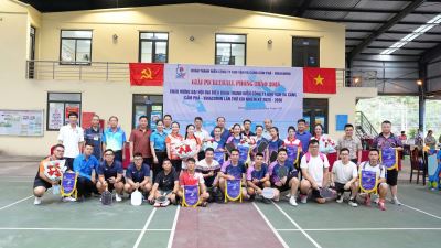 Sôi nổi Giải Pickleball chào mừng Đại hội Đoàn thanh niên Công ty