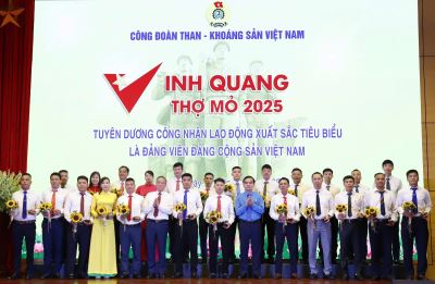 Công ty vinh dự có 4 cá nhân được vinh danh tại chương trình Vinh quang thợ mỏ năm 2025